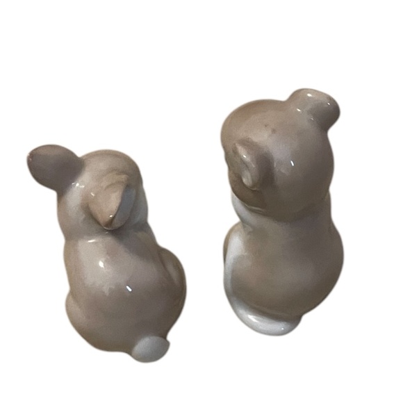 Pair Vintage‎ Rabbit/ Bunny Cream & White Porcelain Figurines, Japan - Picture 7 of 9